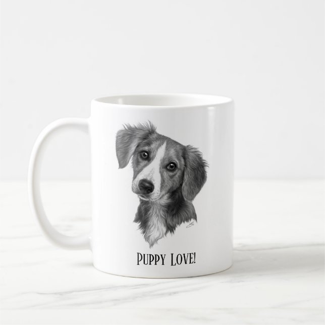 Personalised Puppy Coffee Mug (Left)