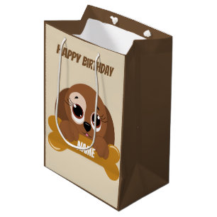 Personalised Puppy Dog Birthday gift Bag