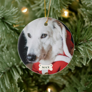 Personalised Puppy First Christmas Photo Ornament