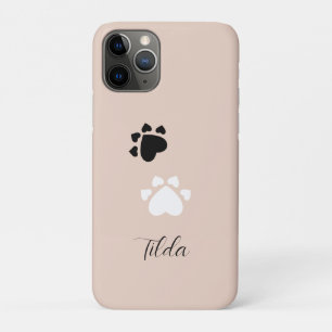 Personalised Puppy Heart Paws iPhone 11 Pro Case