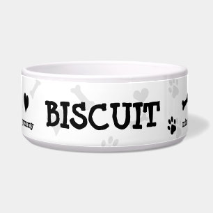 Personalised Puppy Modern Dog Bowl