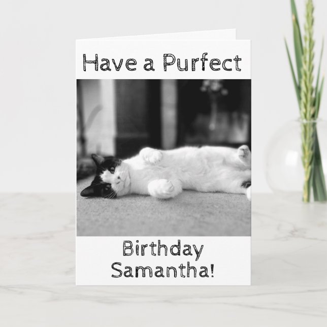 Personalised Purfect Birthday Card (Front)