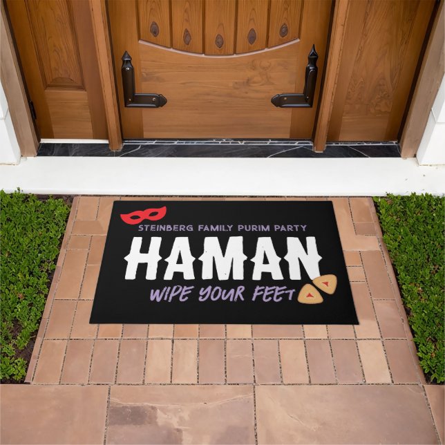 Personalised Purim Shtick Funny Haman Wipe Feet  Doormat (Outdoor)