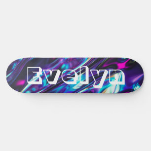 Personalised Purple Abstract Minimal Image Skateboard