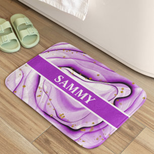 Personalised Purple Amethyst Abstract Bath Mat