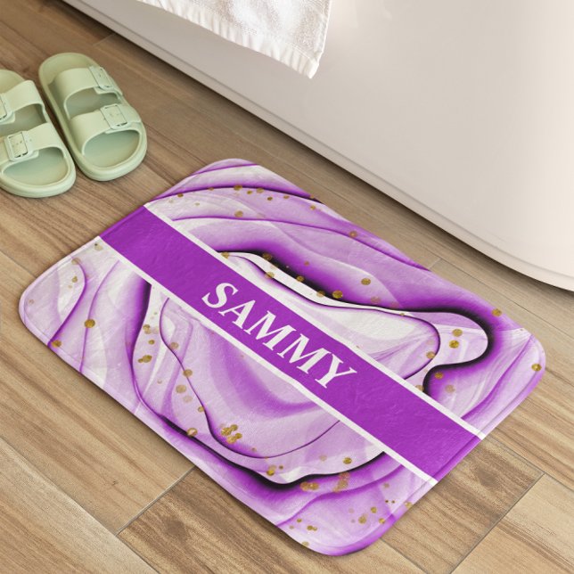 Personalised Purple Amethyst Abstract Bath Mat (Creator Uploaded)