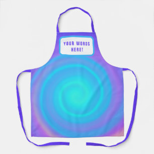 Personalised Purple and Teal Swirl Apron