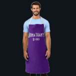 Personalised Purple Apron<br><div class="desc">Make this apron your own with your name and several background and strap colour choices. Font choices available as well.</div>