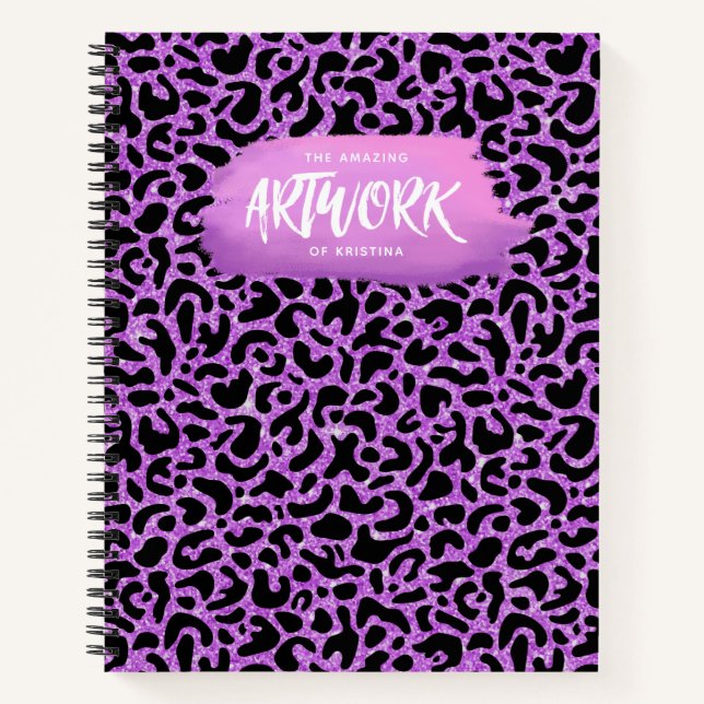 Personalised Purple Artist Sketchbook Notebook (Front)