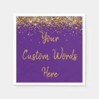 Personalised Purple Birthday Party Anniversary Uni