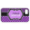 Personalised Purple, Black Striped Polka Dots