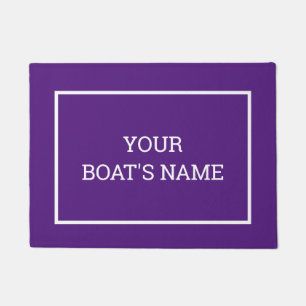 Personalised Purple Boat Name Dock Mat