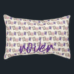 Personalised Purple Breakfast Toaster Pastry Food Pet Bed<br><div class="desc">Design features an original marker illustration of a row of warm breakfast toaster pastries topped with frosting and sprinkles. Great for your favourite foodie! This design is also available on other products. Lots of additional food-themed designs available. Don't see what you're looking for? Need help with customisation? Click "contact this...</div>