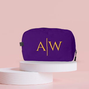 Personalised Purple Bridesmaid Makeup Bag, Bride Dopp Kit