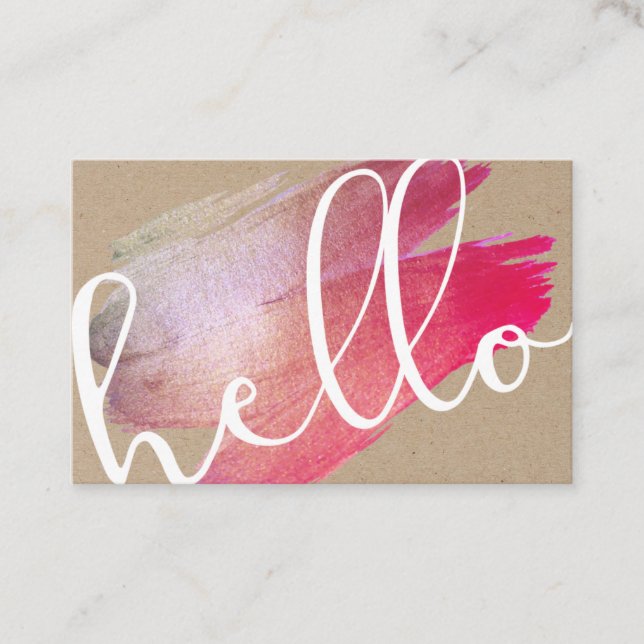 Personalised Purple Brush Loyalty Card (Front)