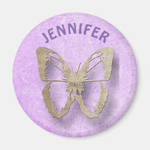 Personalised Purple Butterfly Refrigerator Magnet