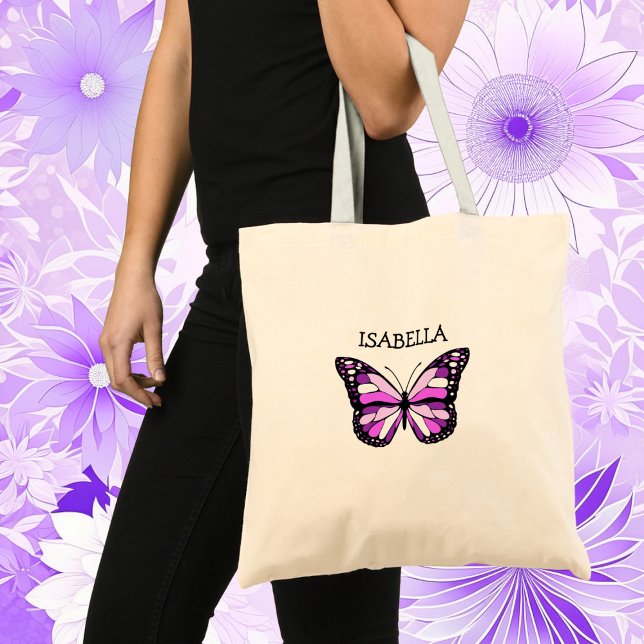 Personalised Purple Butterfly Tote Bag (Creator Uploaded)