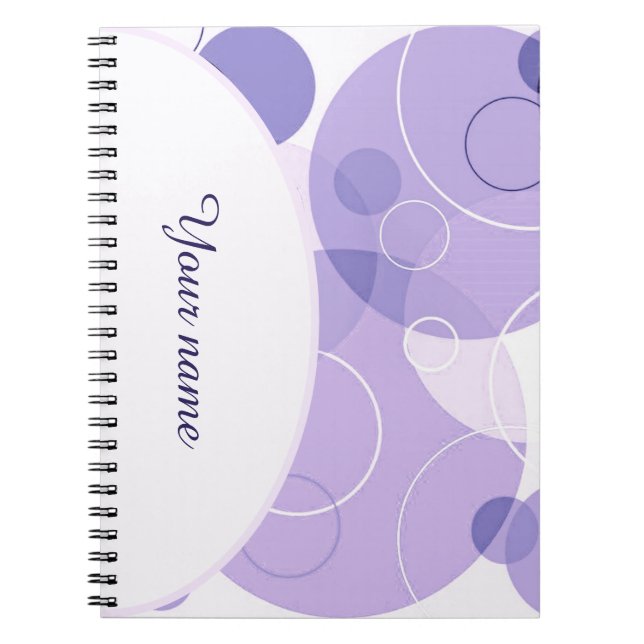 Personalised purple circles notebook (Front)