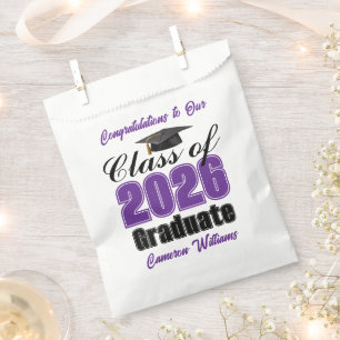 Personalised Purple Class of 2026 Graduation Party Favour Bag