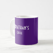Personalised Purple Coffee Mug (Front Left)