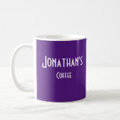 Personalised Purple Coffee Mug (Left)