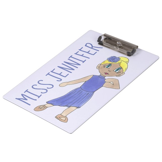 Personalised Purple Costume Dance Teacher Gift Clipboard (Angled)