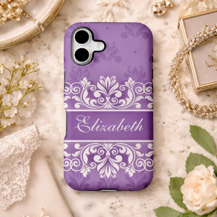 Personalised Purple Damask 