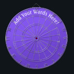 Personalised Purple Dartboard<br><div class="desc">This dartboard is fun for weddings,  birthdays,  and more! Personalise it!

Designed in Washington State,  USA by an independent artist</div>