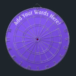 Personalised Purple Dartboard<br><div class="desc">This dartboard is fun for weddings,  birthdays,  and more! Personalise it!

Designed in Washington State,  USA by an independent artist</div>