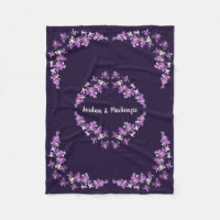 Personalised Purple Dendrobium Orchids Motif