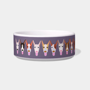 Personalised Purple Dog Faces Bowl