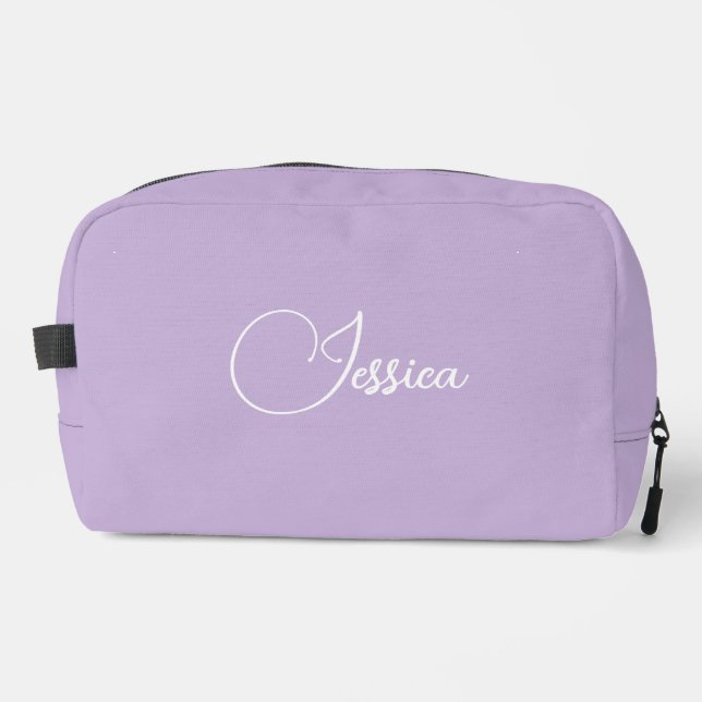 Personalised  purple dopp kit (Front)