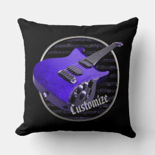 Personalised Purple Electric Guitar Pillow