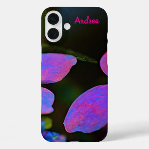 Personalised Purple Flower Apple iPhone Case
