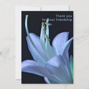 Personalised Purple Flower Close-Up Thank You Card
