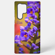 Personalised Purple Flower Samsung Case 