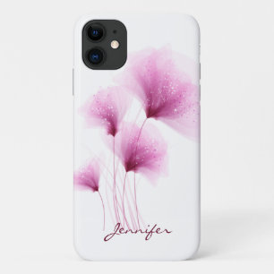 Personalised Purple Flower watercolor iPhone 11 Case