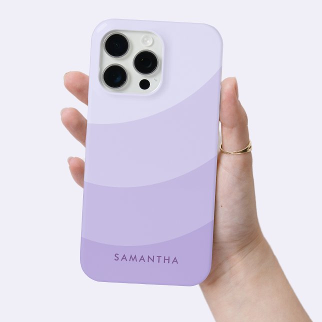 Personalised Purple Gradient Modern Girly Name Case-Mate iPhone Case (Personalized Purple Gradient Modern Girly Name Case-Mate iPhone Case)