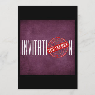 Personalised Purple Invitation Top Secret