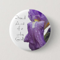 Personalised Purple Iris Proud Aunt