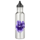 Personalised Purple Iris Water Bottle