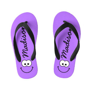 Personalised Purple Kid's Thongs