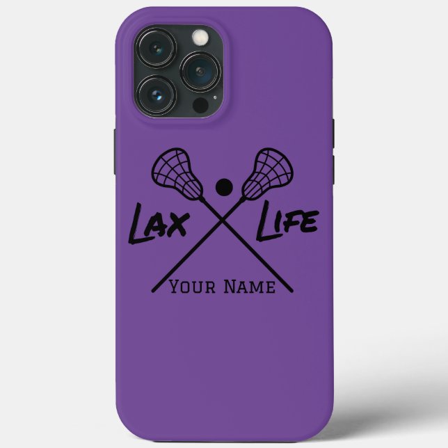 Personalised Purple LAX (Lacrosse) Life  Case-Mate iPhone Case (Back)