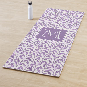Personalised Purple Leaves Yoga Mat