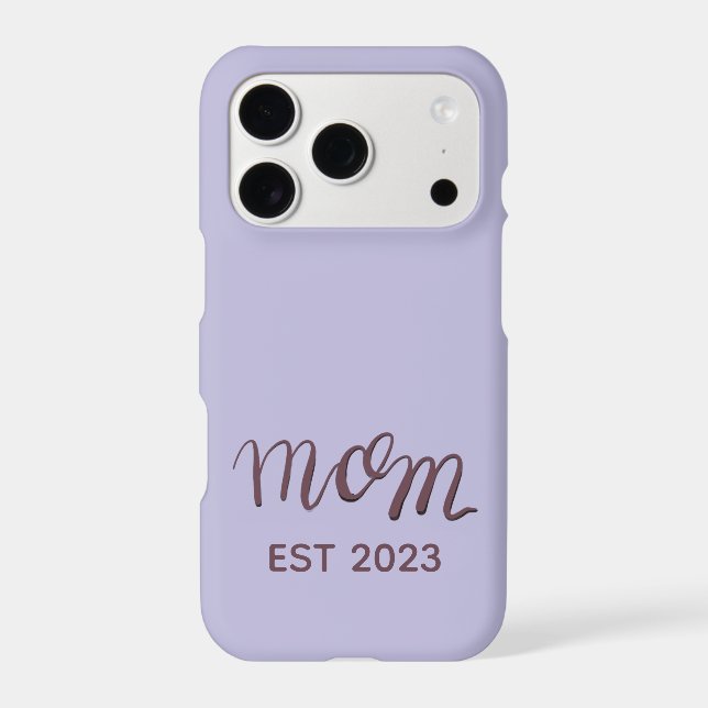 Personalised Purple Mum iPhone Case | Custom Est.  (Back)