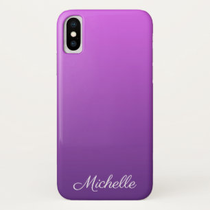 Personalised purple ombre iPhone x case