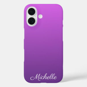 Personalised purple ombre iPhone 16 case
