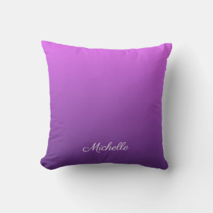 Personalised purple ombre cushion