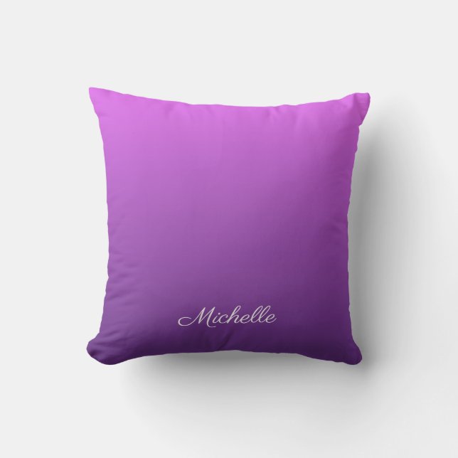 Personalised purple ombre cushion (Front)