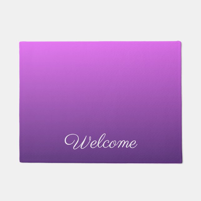 Personalised purple ombre doormat (Front)